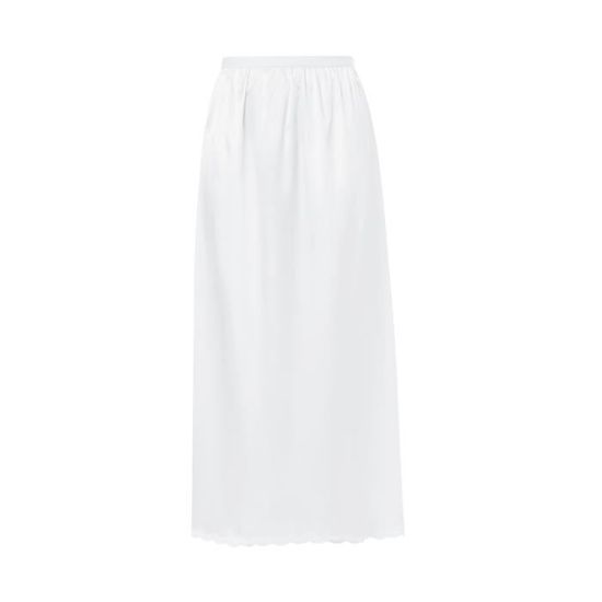 Jupe mi-longue pour femme avec bordure en dentelle antistatique taille élastique grande taille (noir, taille M), Black Snip-it, Moyen
