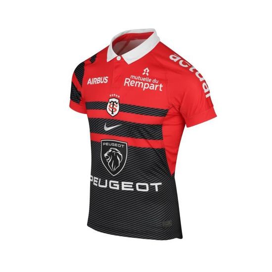 Maillot Match Stade Toulousain Domicile 2022/2023 Rouge/Noir 94 Polyester / 6 Elasthanne