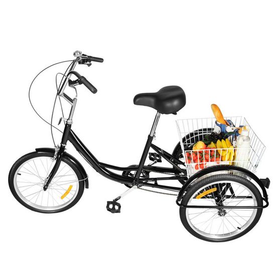 Tricycle adulte 20 "3 roues avec panier Tricycle vitesses