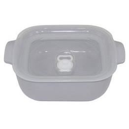 ESPRIT DE CUISINE Plat carré hermétique - 1L100 - Couleur Sel de mer - Fabriqué en France