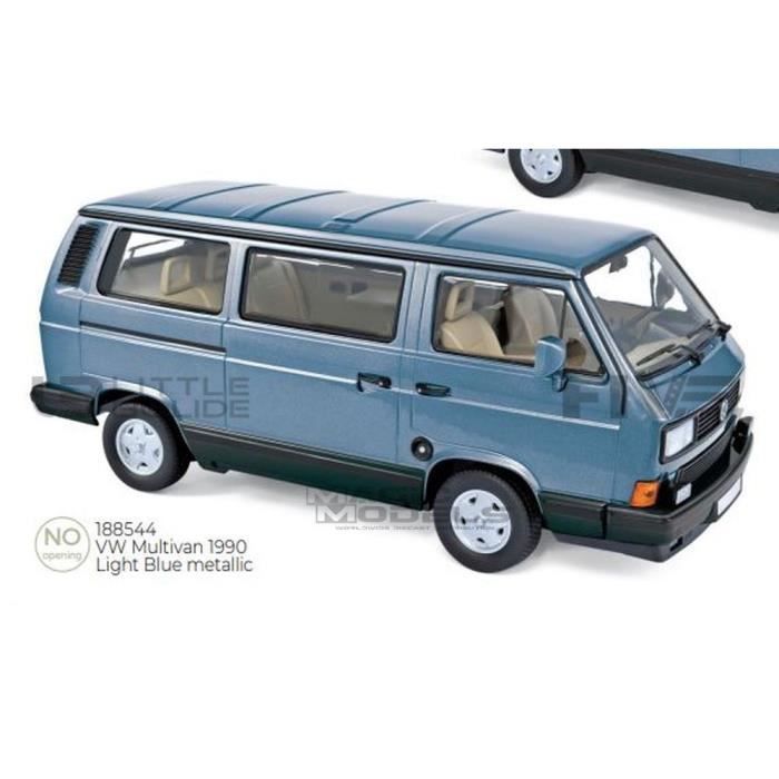 Voiture Miniature de Collection - NOREV 1/18 - VOLKSWAGEN Multivan - 1990 - Blue - 188544
