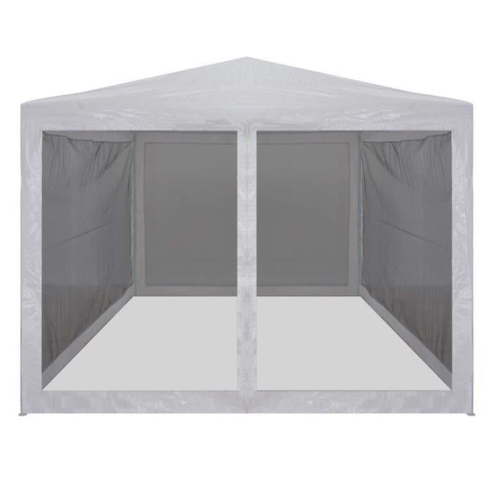 Tente de réception avec 4 parois - Tonnelle de jardin - Barnum en maille 3 x 3 m