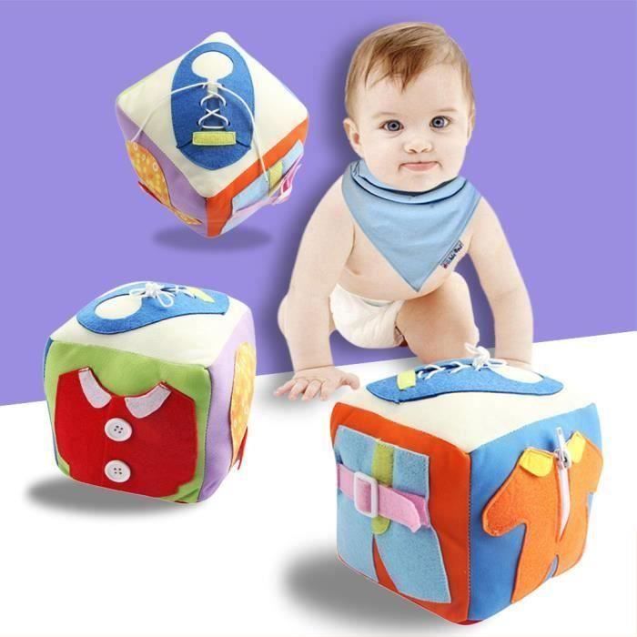 Bébé éducation Intelligence Development vie Skill Tissu Toy Cube Vinaigrette_L7182` A09970