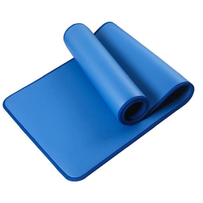 Tapis de yoga épais Fitness Gym Yoga Mat antidérapante Mat NBR Pad Bordures pour le sport bleu exercice Gymnastic