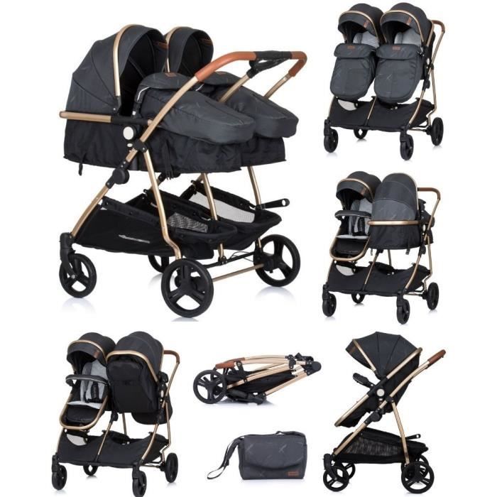 Chipolino Twin Baby Trolley Duo SMART RAVEN