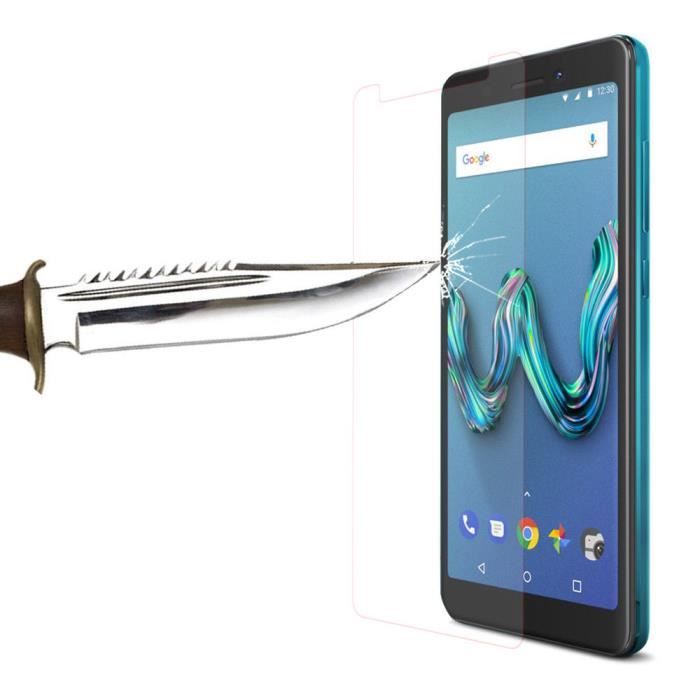 Cophone® Verre trempé Wiko Tommy 3 , film de protection écran Premium Anti Chocs et Casse, Anti empreintes, bords arrondis,dureté