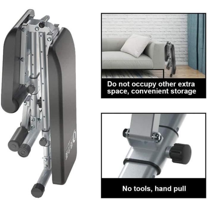 Milaya - Chaise de fitness banc haltère pliable - Haute Qualité - Noir