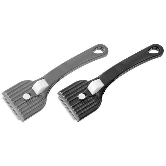 Fackelmann Racloir pour plaque vitrocéramique, Racleur à lame pour plaque de cuisson, Universel, Acier inoxydable, Céramique