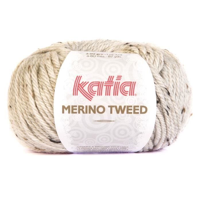 Laine MERINO TWEED Katia 300 Ecru