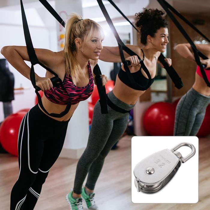 Poulie 2pcs Facile à installer DIY Equipement de roulement de bricolage de charge de velo elliptique fitness - musculation
