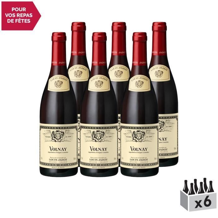 Volnay Rouge 2013 - Lot de 6x75cl - Louis Jadot - Vin AOC Rouge de Bourgogne - Cépage Pinot Noir