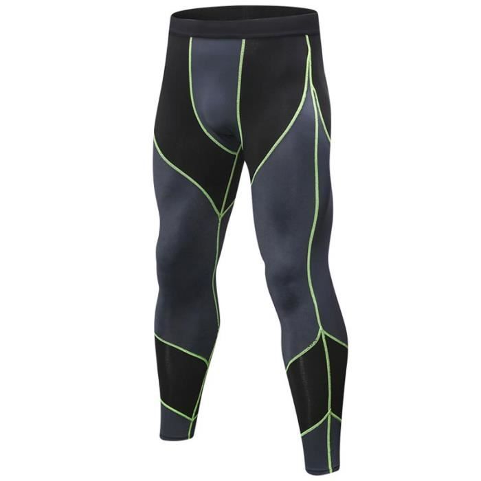 Pantalon de Compression Homme Running de Sport Fitness Musculation Séchage Rapide
