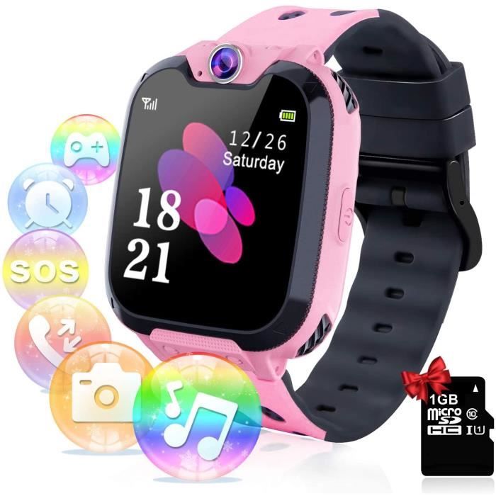 YENISEY Montre Connectée Enfant, Lecteur de Musique, Téléphone et Appareil Photo HD à écran Tactile, Montre SOS pour Enfants de 4 à