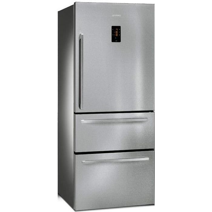 SMEG - Réfrigérateur Américain FT41BXE (FT 41 BXE) Inox Anti-trace