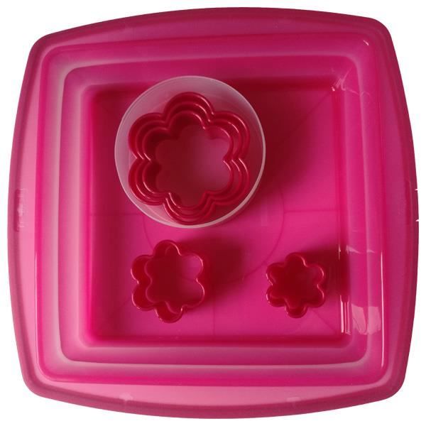Tefal - Pâtisserie Créative - Moule Cake carré + 5 emporte-pièces fleurs