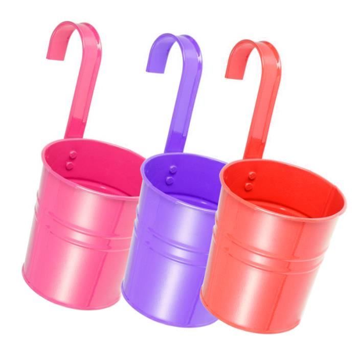 10 pcs Métal Seau Fleur Suspendue Pot Balcon Jardin Pots Plantes Porte-Fleur JARDINIERE - BAC A FLEUR
