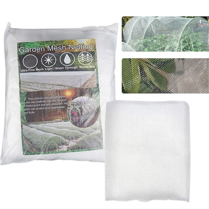 Lot De 4 Filets Anti-insectes 100x150cm - Protection Pour Légumes, Fleurs, Arbres Fruitiers, Avec Cordon De Serrage