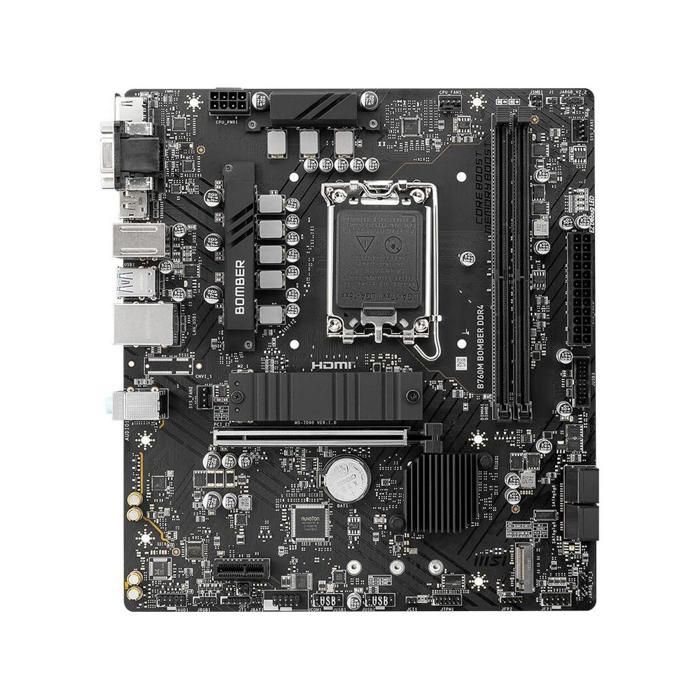 Carte mère MSI B760M BOMBER DDR4 SDRAM Intel B760 LGA 1700 2xDDR4 SDRAM 64 Go Micro ATX - Msi