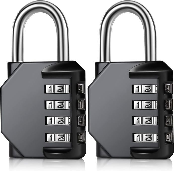 Cadenas Combinaison HOJLKLD - Câble Acier Rétractable 75cm (3 Chiffres)