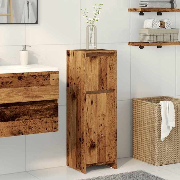 vidaXL Armoire de salle de bain vieux bois 30x30x95 cm bois ingénierie meuble de salle de bain armoire à pharmacie 856061