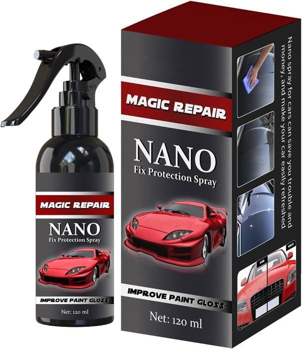 Spray Nano Anti-Rayures Curvefit 3 En 1 Pour Voiture - Protection Céramique Longue Durée - Brillance Et Réparation Instantanée