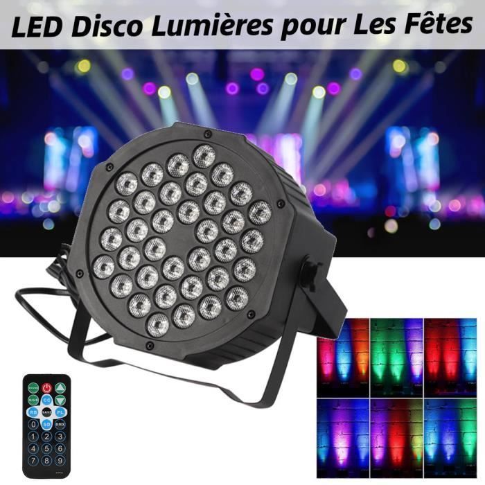 Lampe UV Noir 72W 36 LED Avec Télécommande - Effet Fluorescent Pour Fêtes, DJ, Halloween, Noël