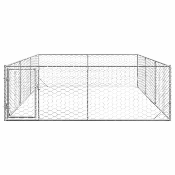 RemiseCage extérieur - Lapin/chiens - Acier - Chenil dextérieur - pour chiens porte 3x4x1 m - Acier galvanisé JILIMAISON2025