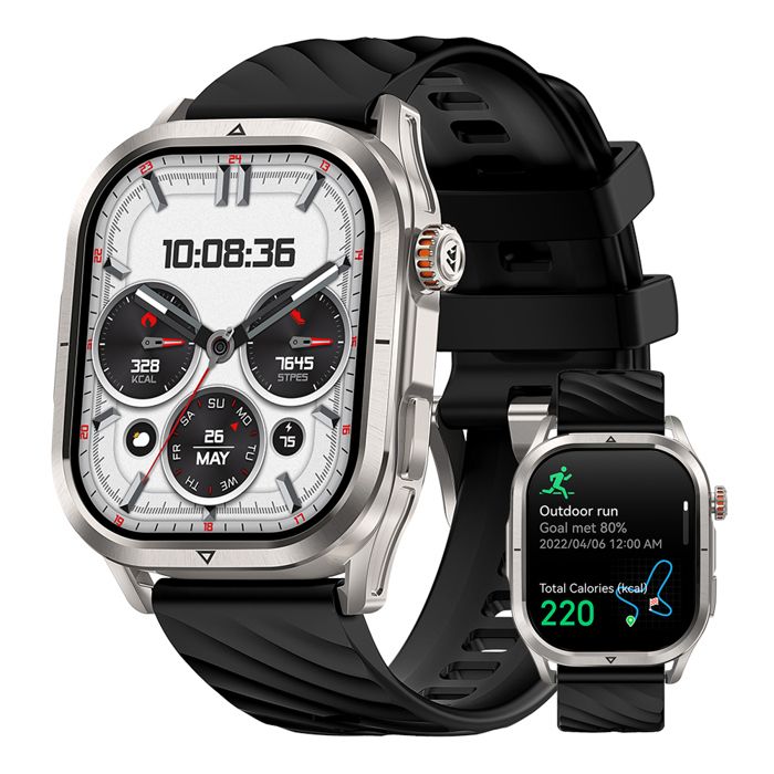 Montre Connectée homme SmartWatch Sport KOSPET P10 GPS integré 5ATM 1.96 Tracker dActivit Android iOS Samsung Xiaomi Iphone - vue 2
