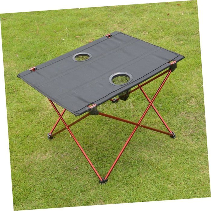 Table Pliante Extérieure Table De Camp Pliante Valise Table De Fête Table De Banquet Portable Voyage Alliage DAluminium Rouge