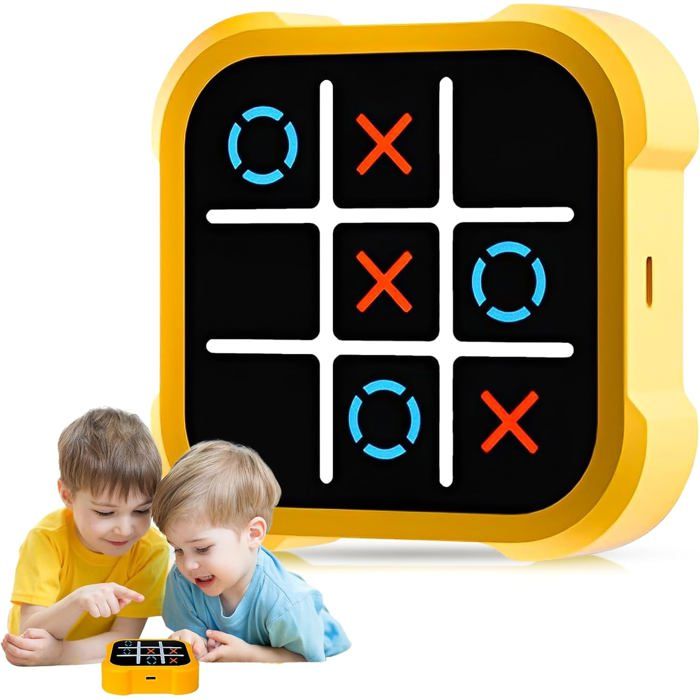 Console De Jeu 5 En 1 Tic Tac Toe – Électronique Portable – Volume Réglable – Défi Mémoire – Cadeau Enfant & Adulte