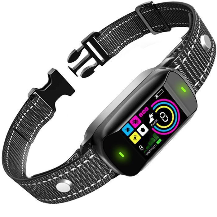 Collier Anti-Aboiement Chien Rechargeable5 Niveaux de Sensibilité Détection IntelligenteÉtanche IP67 pour Petit Moyen Grand