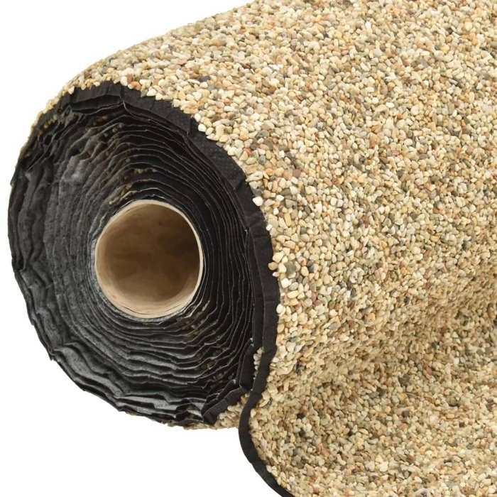 Revêtement de pierre décoratif - vidaXL - 200x100 cm - Sable naturel - Épaisseur 45 mm - Polaire PP non tissée