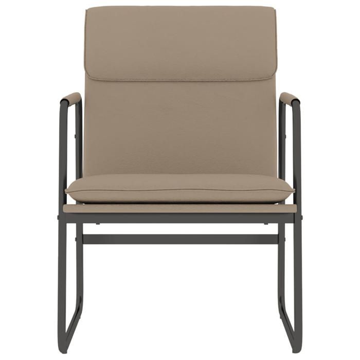Chaise longue en similicuir - vidaXL - Cappuccino - 55x64x80 cm - Similicuir - Cadre en métal - Pieds antidérapants