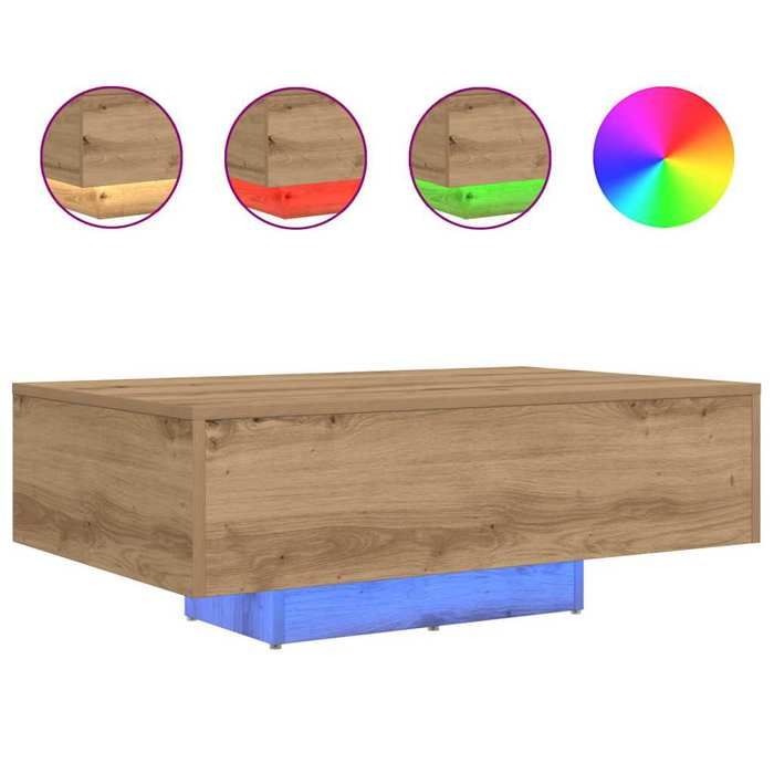 Petite Table Centrale de salon Marron - LEMON® Table basse - chêne artisanal - 85x55x31cm - Bois dingénierie 522 - Soldes