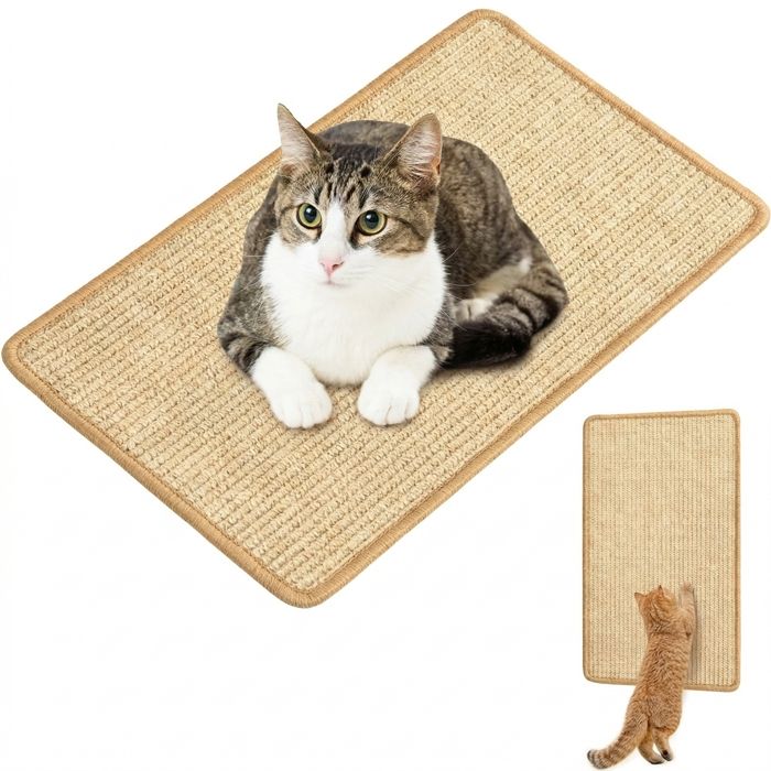 Comparer les prix de Griffoir Chat Sisal Naturel - Résistant - Sans Poussière - Bande Auto-Agrippante - 50x90 cm