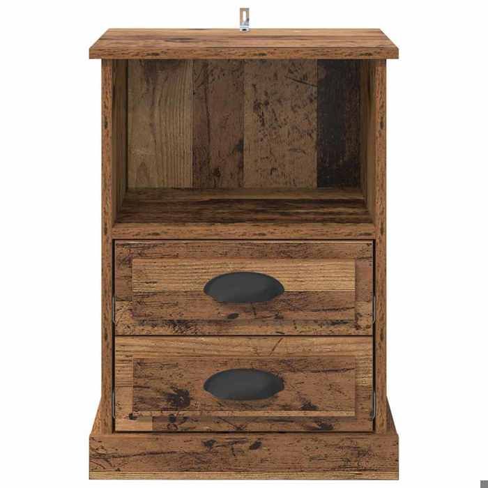 Elégant Table de chambre Marron - Cabinet de chevet Bois ancien 43x36x60cm - bois dingénierie PRO6879172443058