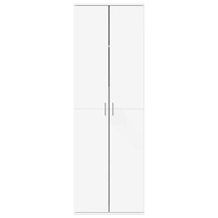 (7121)Meuble rangement - Buffet haut - contemporain - blanc 60x35x180 cm bois d’ingénierie poid:46 kg