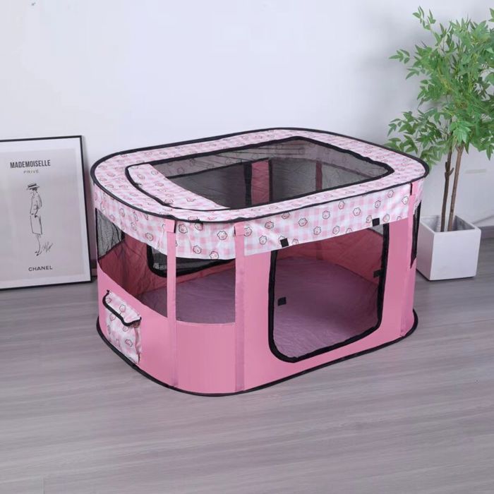 Tente de jeu pliable (70 x 55 x 40 cm) pour chiots chiens chats et lapins idéale pour une utilisation intérieure et extérieure.