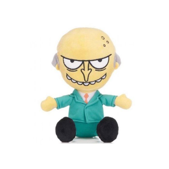 Peluche Les Simpsons : Mr Burns 25 cm - Jouet Doudou Simpson cadeau Enfant - Nouvelle collection - Set peluche + carte animal