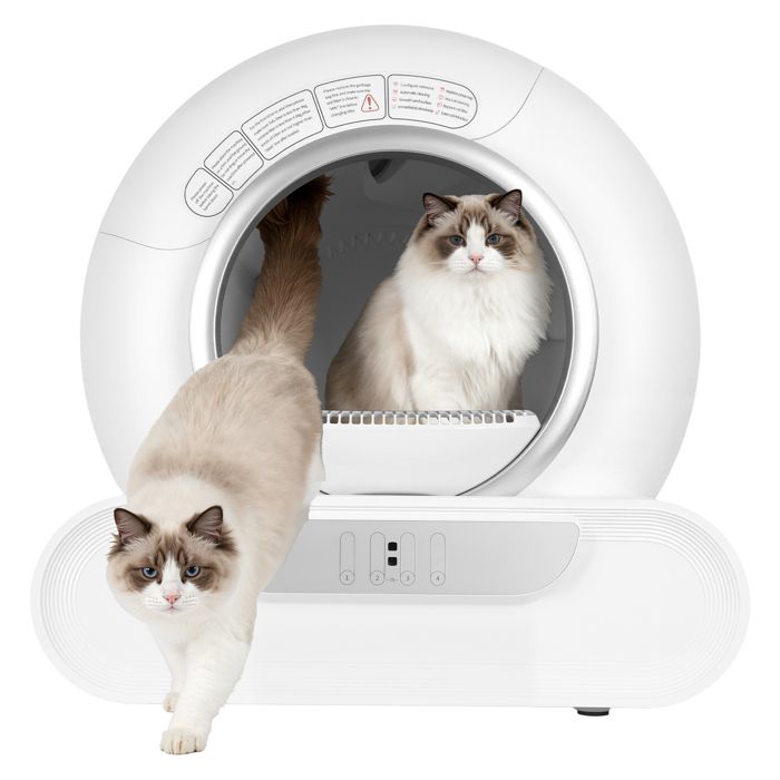 Litière Chat Autonettoyante par APP - Double Système Désodorisant - Grande Entrée 25cm Sécurité - pour Chat