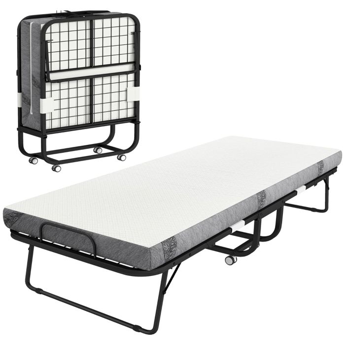 Lit pliant dappoint - Dimensions assemblées 200x90x42 5 cm - Dimensions pliées 90x30x115 cm - Poids 19 5 kg