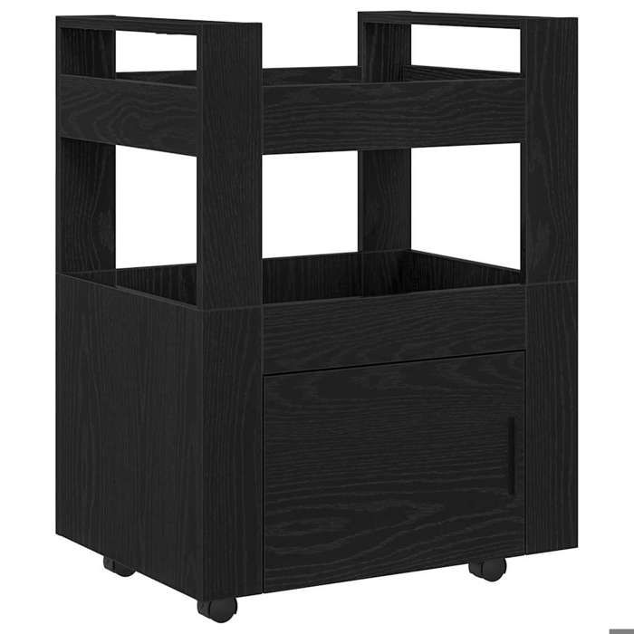 VIDAXL - Desserte - Chariot de cuisine Chêne noir 60x45x80 cm - Bois dingénierie_8859