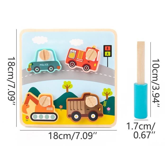 Lot De 5 Marteaux Miniatures En Bois – Jouet éducatif Motricité, Coordination œil-main – Dès 18 Mois