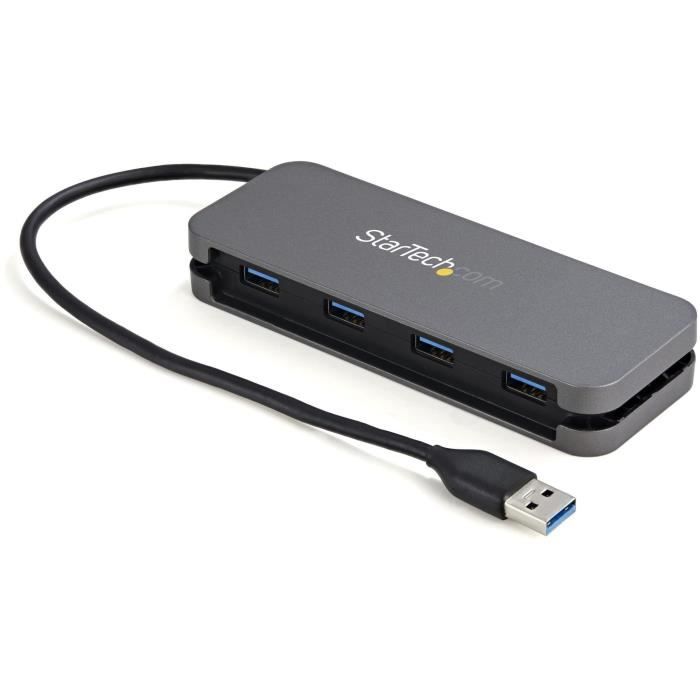HUB - STARTECH.COM - HB30AM4AB - Hub USB 3.0 à 4 Ports - USB-A vers 4x USB-A - Mini Hub USB 5Gbps - Câble 28cm