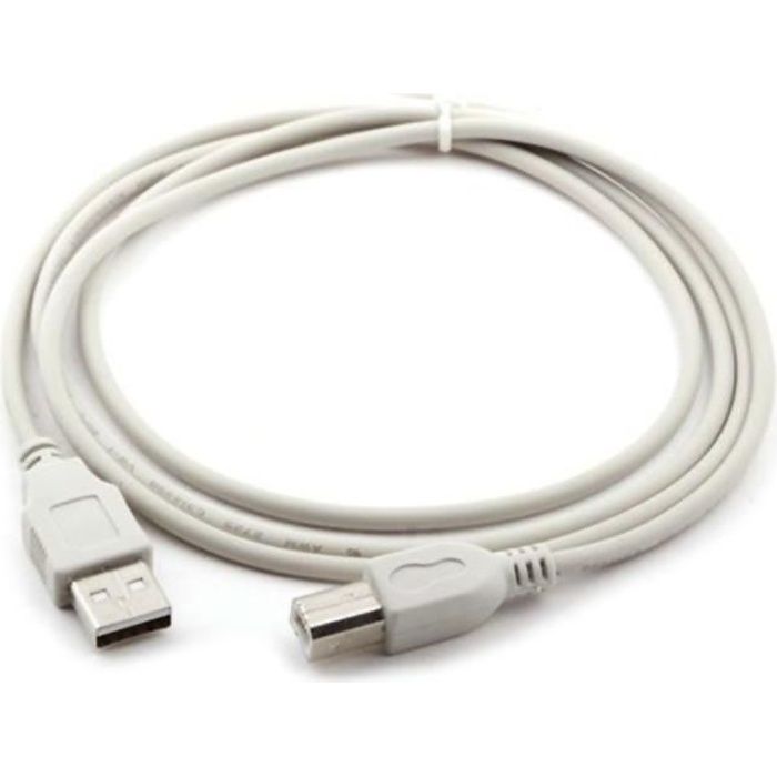 Câble de 1,5 m USB 2.0 pour Imprimante Scanner Scanneur Câble pour HP EPSON  - Cdiscount Informatique