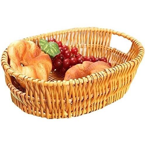 Corbeille à Fruits En Bambou Avec Couvercle Anti-mouches - Panier Ventilé En Rotin Naturel Pour Cuisine (35cm)