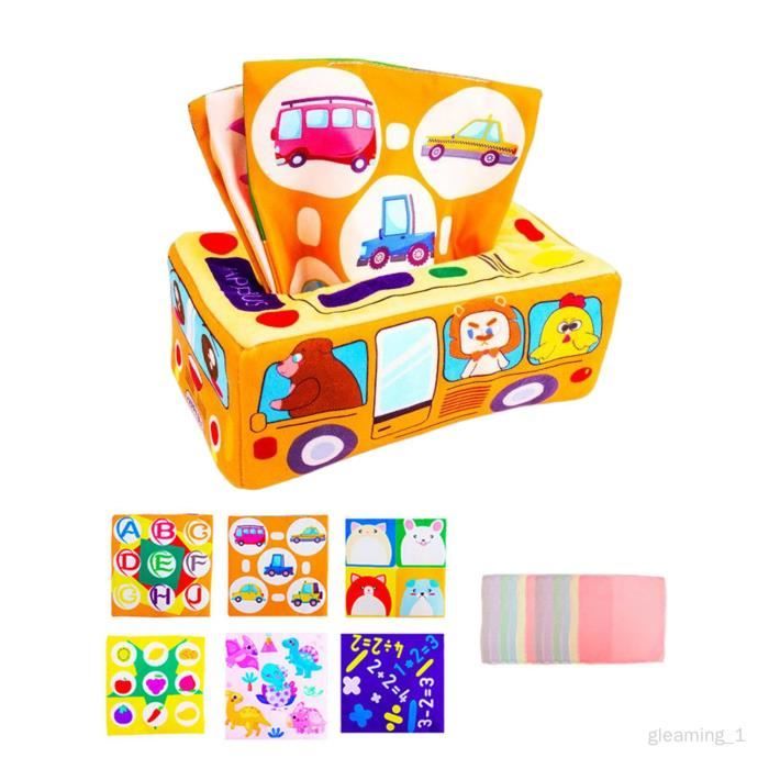 Jouet Bus Inertie Avec Boîte - Voiture à Tirer Pour Enfants, Cadeau Anniversaire, Rouge