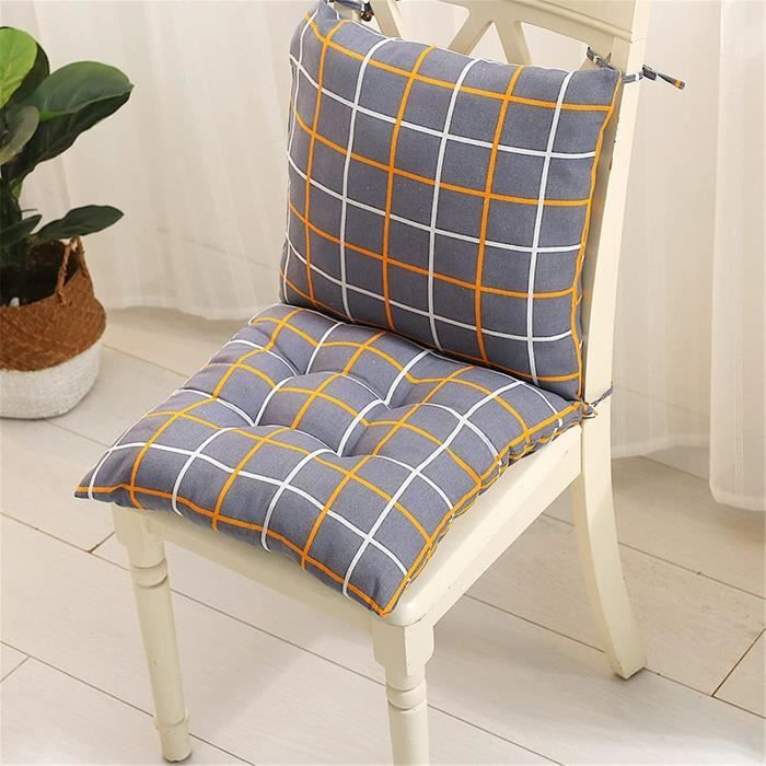 Coussin Dossier Haut Chaise Jardin Extérieur/Intérieur - Déhoussable, Lavable, Imperméable - Confort Moelleux Pour Fauteuil Patio