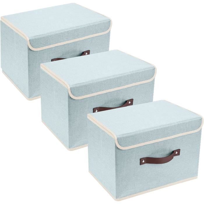 ENUMAIL 5 Pièce Organisateur de Tiroir en Tissu avec Couvercle, Boîtes de Rangement avec Poignées, Cube Rectangulaire pour Ranger Vêtements, Livres, Chaussettes, 33×23×20cm, Beige ENUMAIL 5 Pièce Organisateur de Tiroir en Tissu avec Couvercle, Boîtes de Rangement avec Poignées, Cube Rectangulaire pour Ranger Vêtements, Livres, Chaussettes, 33×23×20cm, Beige