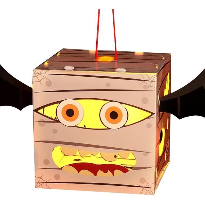 Lanterne Citrouille Scène Boo SVG Pour Cricut Joy Projects - Modèle De Lanterne En Papier Halloween Fantôme Pour ScanNcut, Cameo4 - Décoration De Lampe Bricolage - France